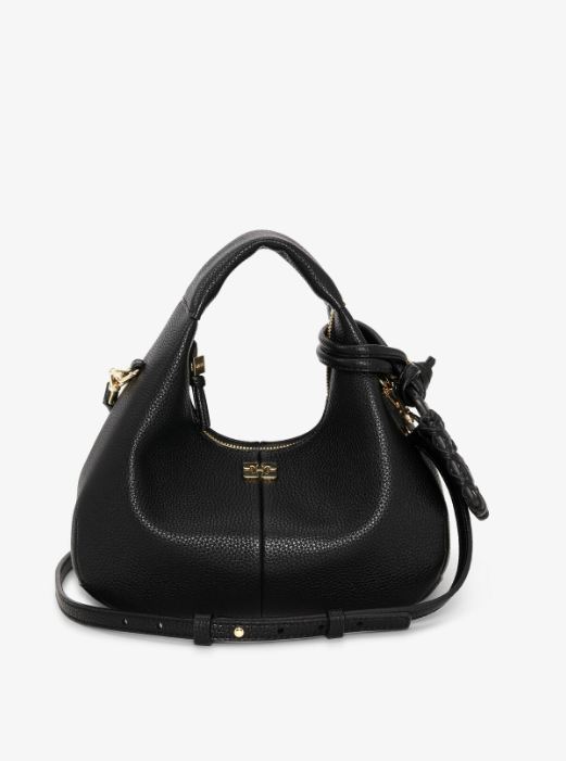 Mini bolso Hobo Ganni negro